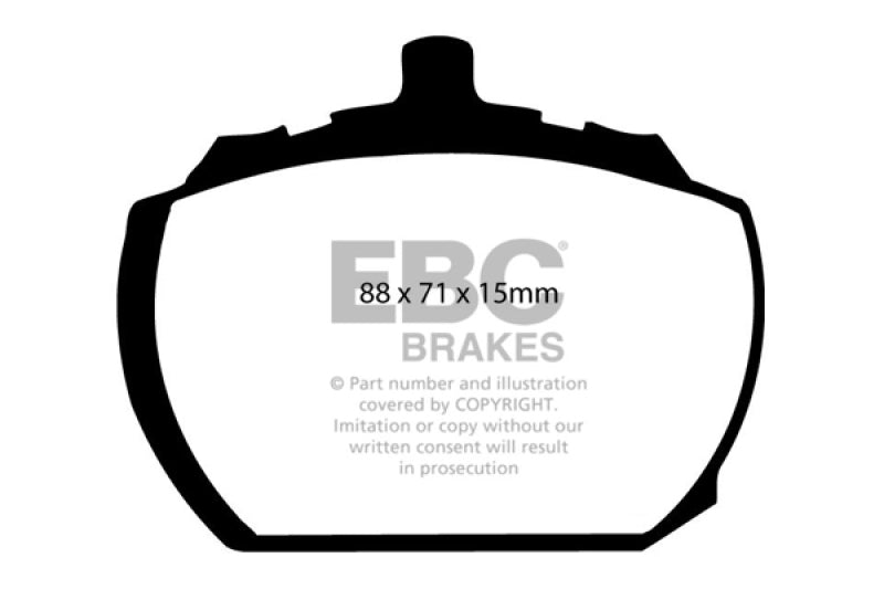 EBC 73-76 Mg MGB GT V8 3.5 Redstuff Front Brake Pads