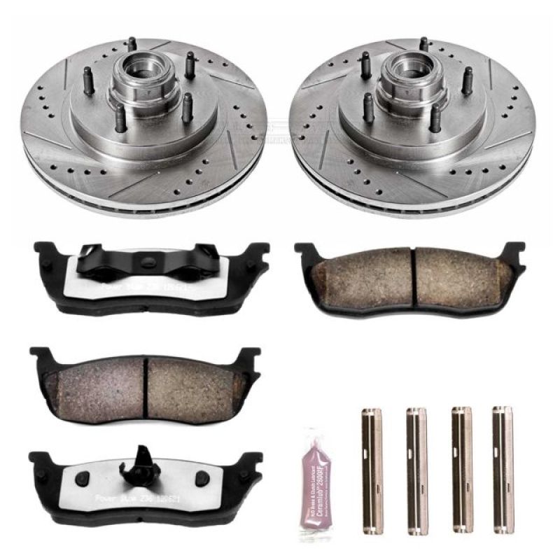 Power Stop 97-00 Ford F-150 Front Z36 Truck & Tow Brake Kit
