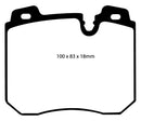 EBC 90-95 BMW 750iL 5.0 (E32) Redstuff Front Brake Pads