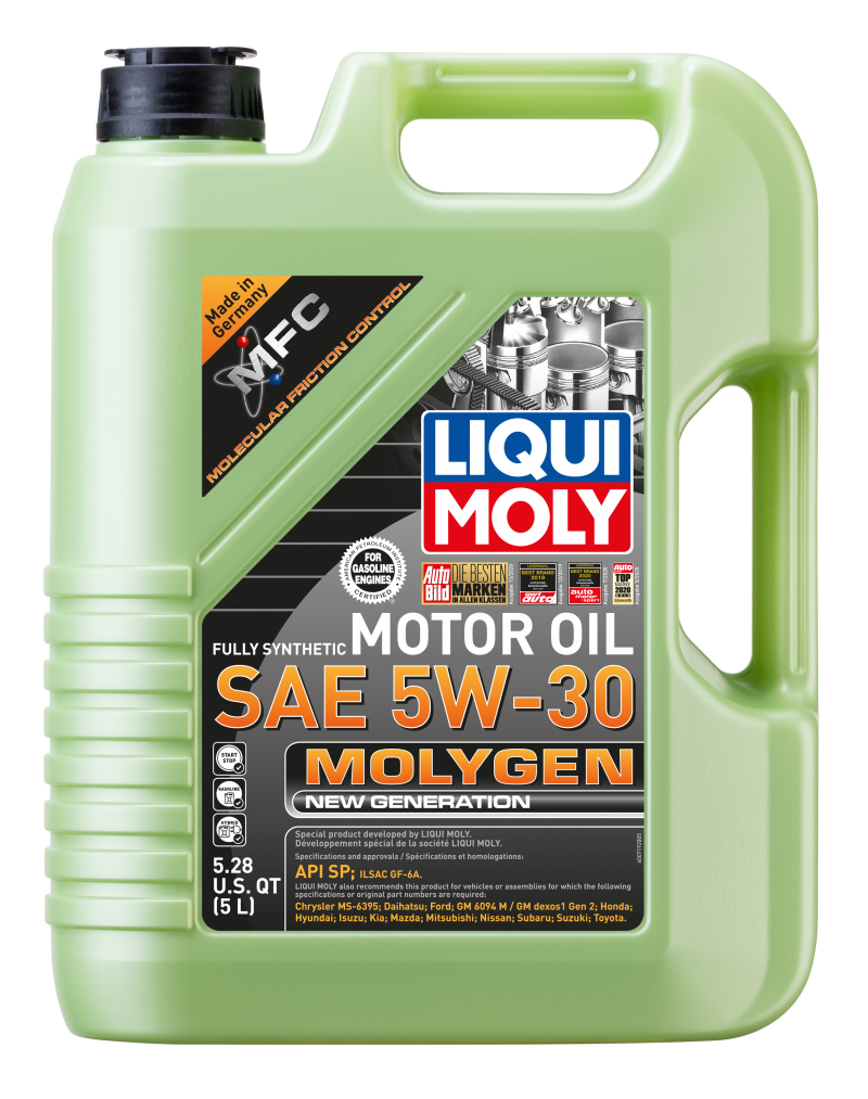 LIQUI MOLY 5L Molygen New Generation Motor Oil 5W30 - Case of 4