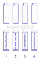 King Mercedes M276 V6 (Size STD) Main Bearing Set