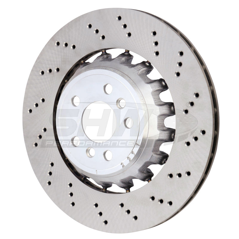 SHW 20-21 BMW X3 M 3.0L Right Rear Cross-Drilled Lightweight Brake Rotor