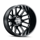 Mayhem 8107D Cogent Dually 20x8.25/8x210 BP/-192mm Offset/154.2mm Hub Black w/ Milled Spokes Wheel
