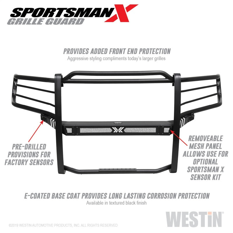 Westin 19-21 Ram 1500 Sportsman X Grille Guard - Textured Black (Excluding Classic & Rebel)