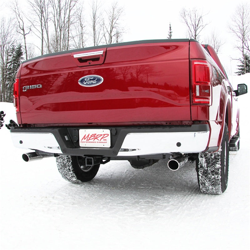 MBRP 2015 Ford F-150 5.0L 3in Cat Back Dual Split Rear Exit AL Exhaust System