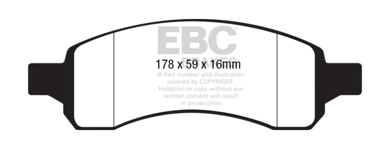 EBC 08+ Chevrolet Traverse 3.6 Greenstuff Front Brake Pads