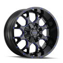 Mayhem 8015 Warrior 20x9 / 8x165.1 BP / 0mm Offset / 130.8mm Hub Black w/ Prism Blue Wheel