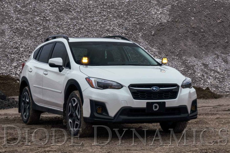 Diode Dynamics 18-21 Subaru Crosstrek Stage Series 2in LED Ditch Light Kit - Yellow Pro Combo