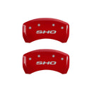 MGP 4 Caliper Covers Engraved Front & Rear SHO Red finish silver ch