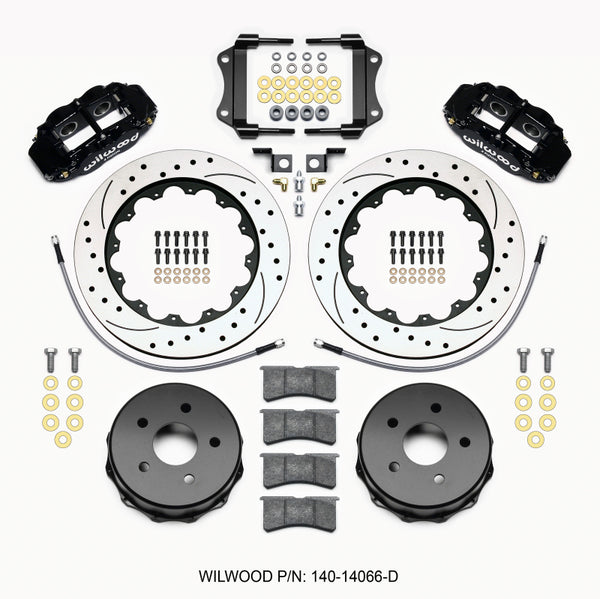 Wilwood Narrow Superlite 4R Rear Kit 14.00in Drilled 2007-up Jeep JK w/Lines