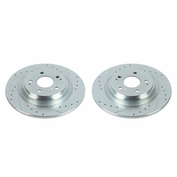 Power Stop 17-20 Acura MDX Rear Evolution Drilled & Slotted Rotors - Pair