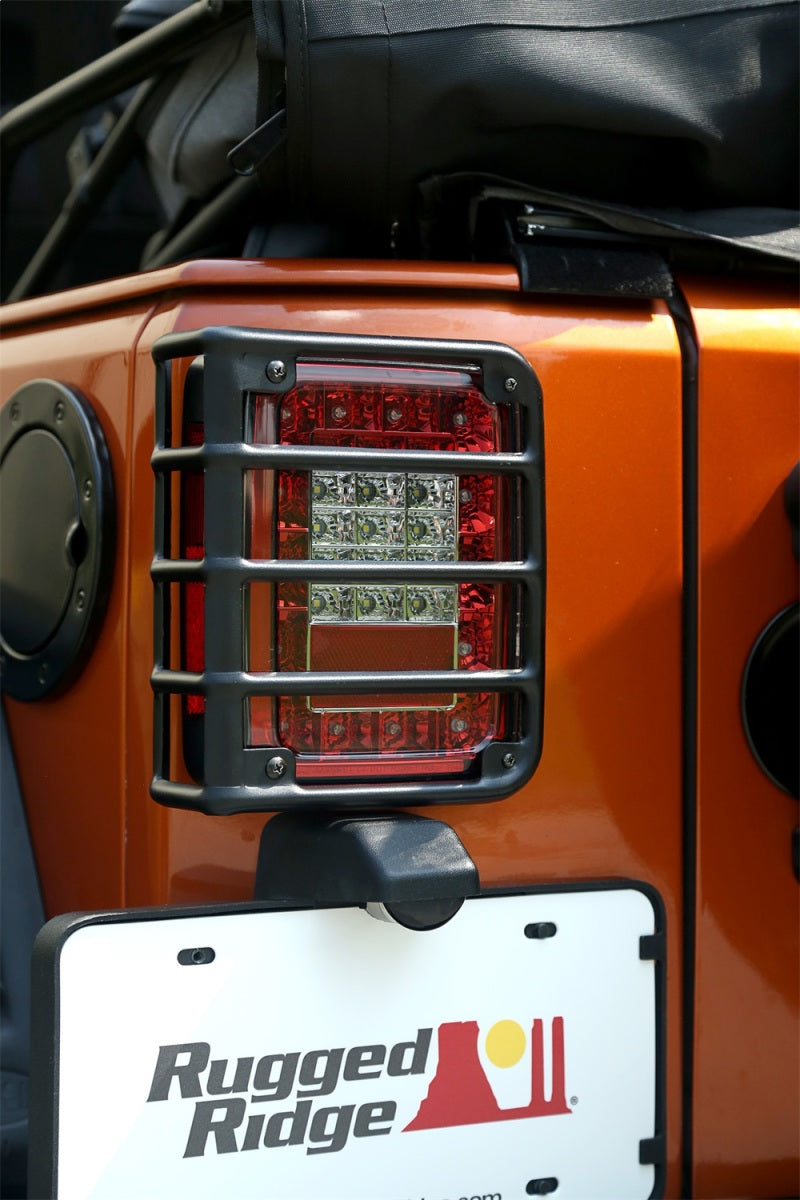 Rugged Ridge 07-18 Jeep Wrangler Textured Black Tail Light Euro Guards