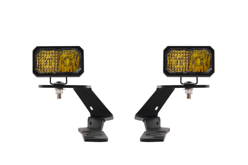 Diode Dynamics 19-21 Ford Ranger Stage Series 2in LED Ditch Light Kit - Sport Yellow Combo
