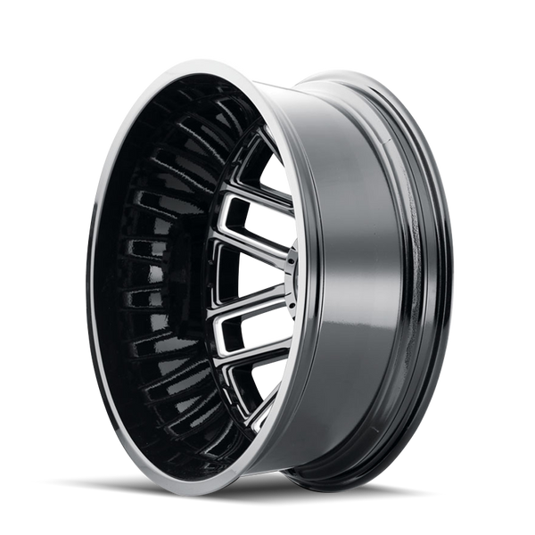 Mayhem 8107D Cogent Dually 20x8.25/8x165.1 BP/-192mm Offset/121.3mm Hub Black w/ Milled Spokes Wheel