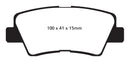 EBC 09-11 Hyundai Azera 3.3 Yellowstuff Rear Brake Pads