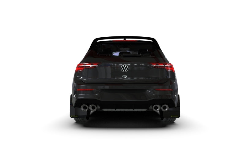 Rally Armor 2022 MK8 Volkswagen Golf GTI/R Black UR Mud Flap w/ White Logo