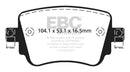 EBC 15-19 Volkswagen GTI 2.0T Redstuff Rear Brake Pads