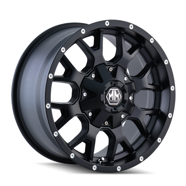 Mayhem 8015 Warrior 18x9 / 8x165.1 BP / -12mm Offset / 130.8mm Hub Matte Black Wheel