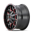 Mayhem 8015 Warrior 17x9 / 6x135 BP / 18mm Offset / 106mm Hub Black w/ Prism Red Wheel