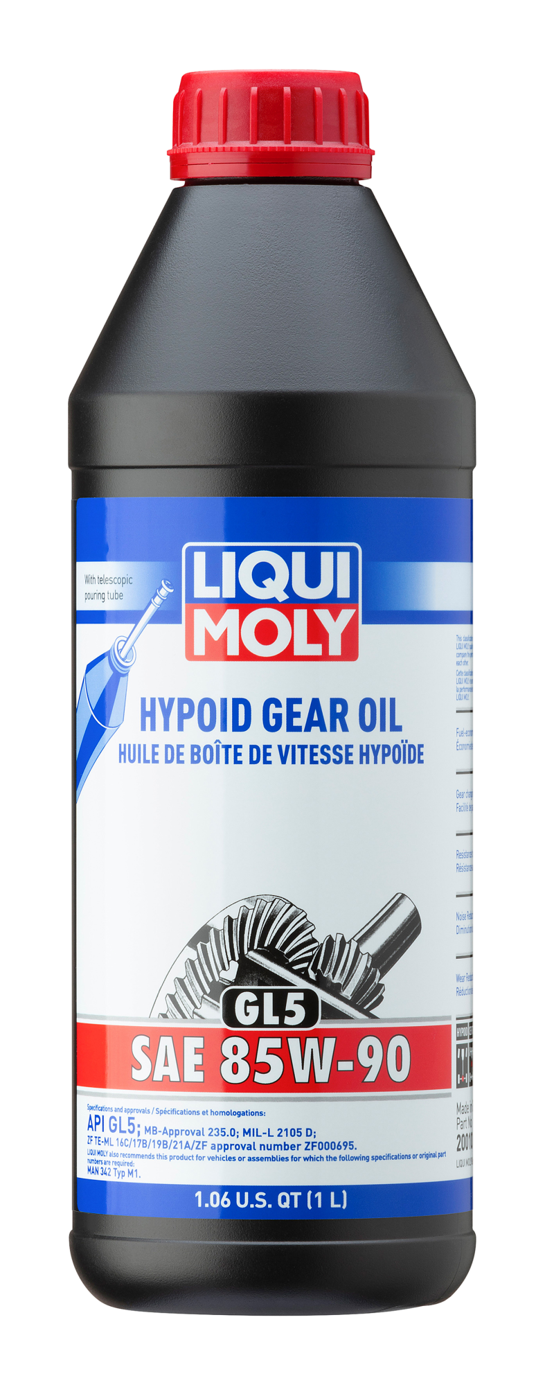 LIQUI MOLY 1L Hypoid Gear Oil (GL5) SAE 85W90 - Case of 6