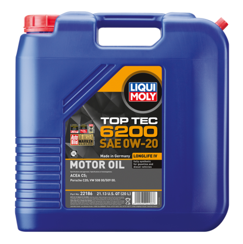LIQUI MOLY 20L Top Tec 6200 0W-20 Motor Oil