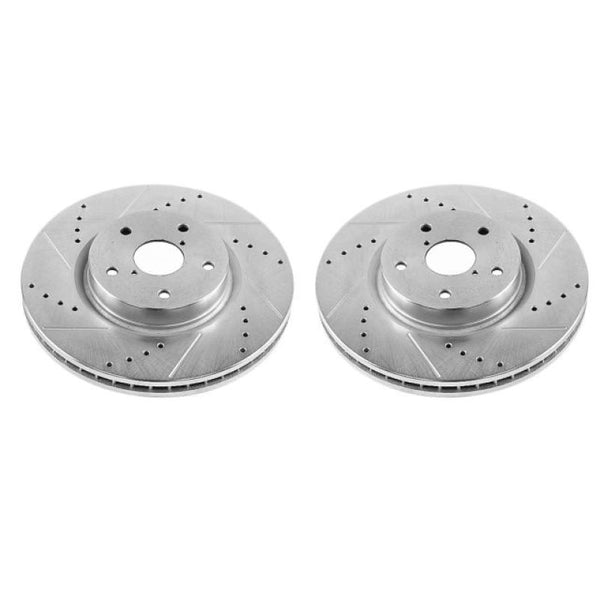 Power Stop 06-07 Subaru B9 Tribeca Front Evolution Drilled & Slotted Rotors - Pair