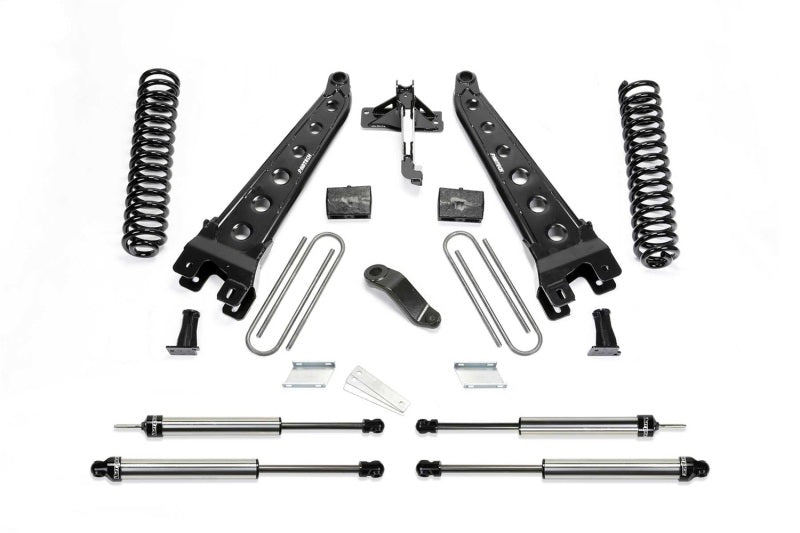 Fabtech 2019 Ford F450/550 4WD 6in Radius Arm System w/DL Shocks