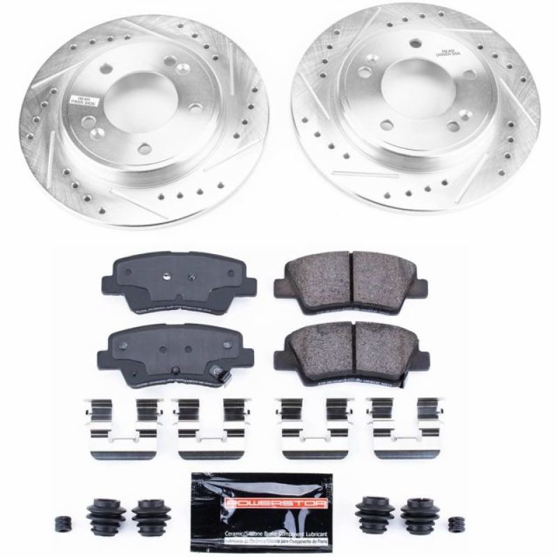 Power Stop 2019 Hyundai Veloster Rear Z23 Evolution Sport Brake Kit