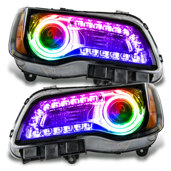 Oracle 11-14 Chrysler 300C SMD HL - Black - NON HID - ColorSHIFT DRL - ColorSHIFT w/ 2.0 Controller