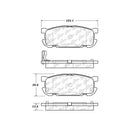 Centric 01-05 Mazda Miata Rear Premium Semi-Metallic Brake Pads w/ Shims and Hardware